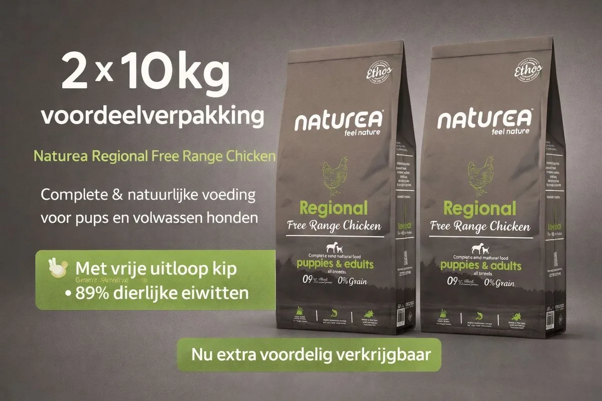 Grainfree Dog Ethos Regional Free Range Chicken 2x 10 kg Voordeelverpakking - Hond de Naturea – photo produit