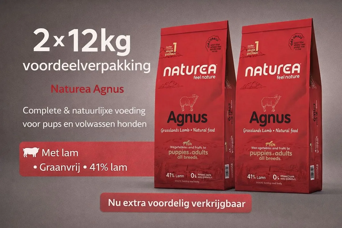 Naturals Agnus Grasslands Lamb 2x 12 kg Voordeelverpakking - Hond van Naturea – productfoto