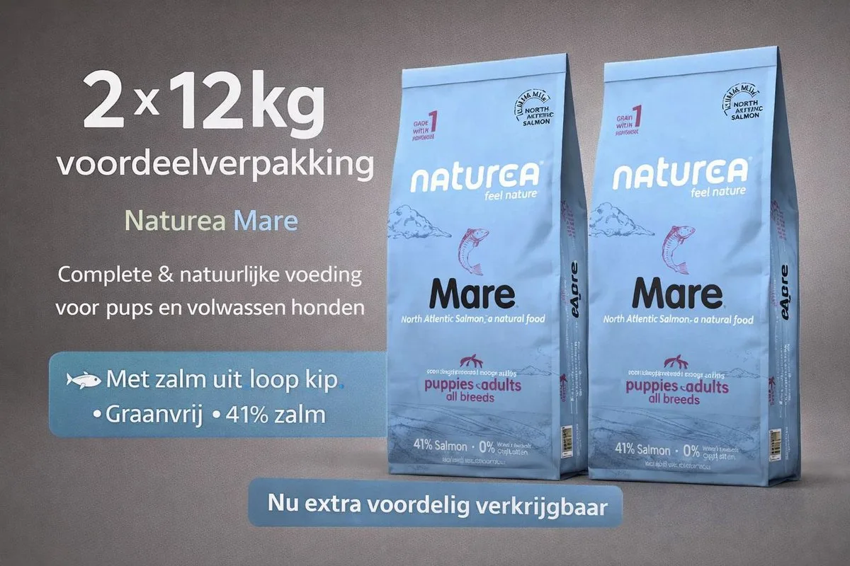 Naturals Mare Atlantic Salmon 2x 12 kg Voordeelverpakking - Hond van Naturea – productfoto