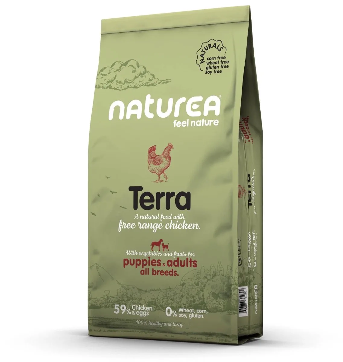 Naturals Terra Free Range Chicken 12 kg - Hond van Naturea – productfoto
