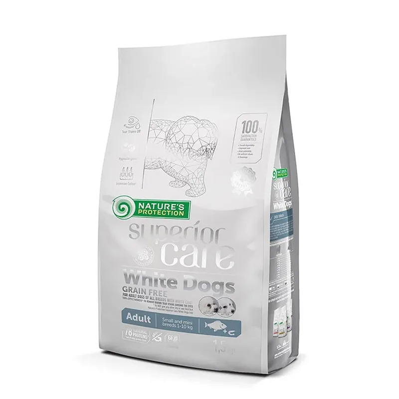Nourriture Pour Chiens Adultes De Petite Taille Sans Céréales Au Poisson 1.5kg de Nature's Protection – photo produit