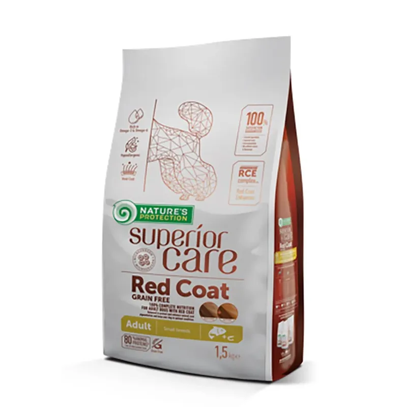 Red Coat Getreidefreies Hundefutter Mit Lachs Für Erwachsene Hunde Kleiner Rassen 1.5kg von Nature's Protection – Produktfoto