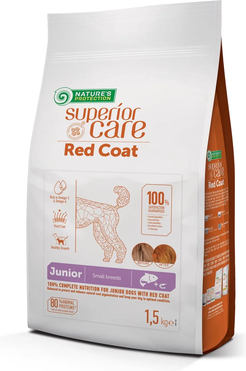 Red Coat - Hondenvoer - Kleine rassen puppy - Zalm - Graanvrij - Gezonde vacht by Nature's Protection – product photo