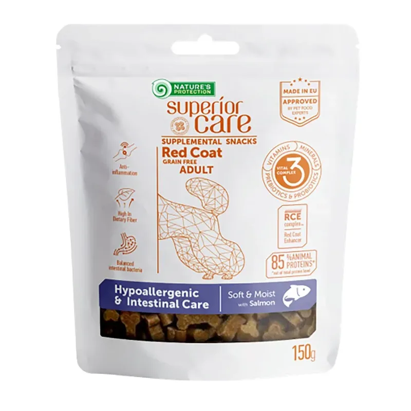Red Dog Hypoallergene Darm Zalm Hondensnack 150g by Nature's Protection – product photo