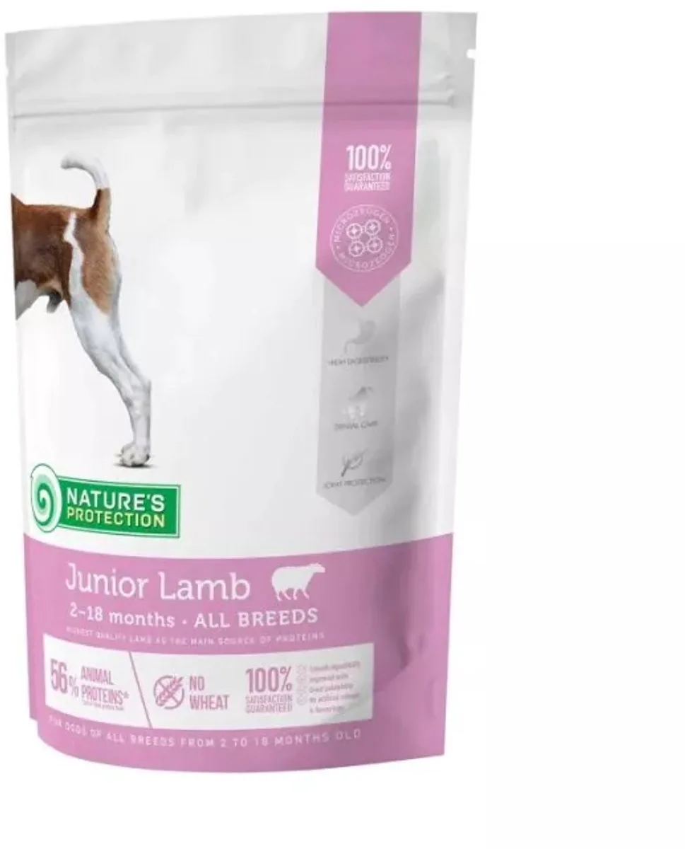 Super Premium - HOND - Alle rassen - Puppy Junior - met Lam - 500g från Nature's Protection – produktbild