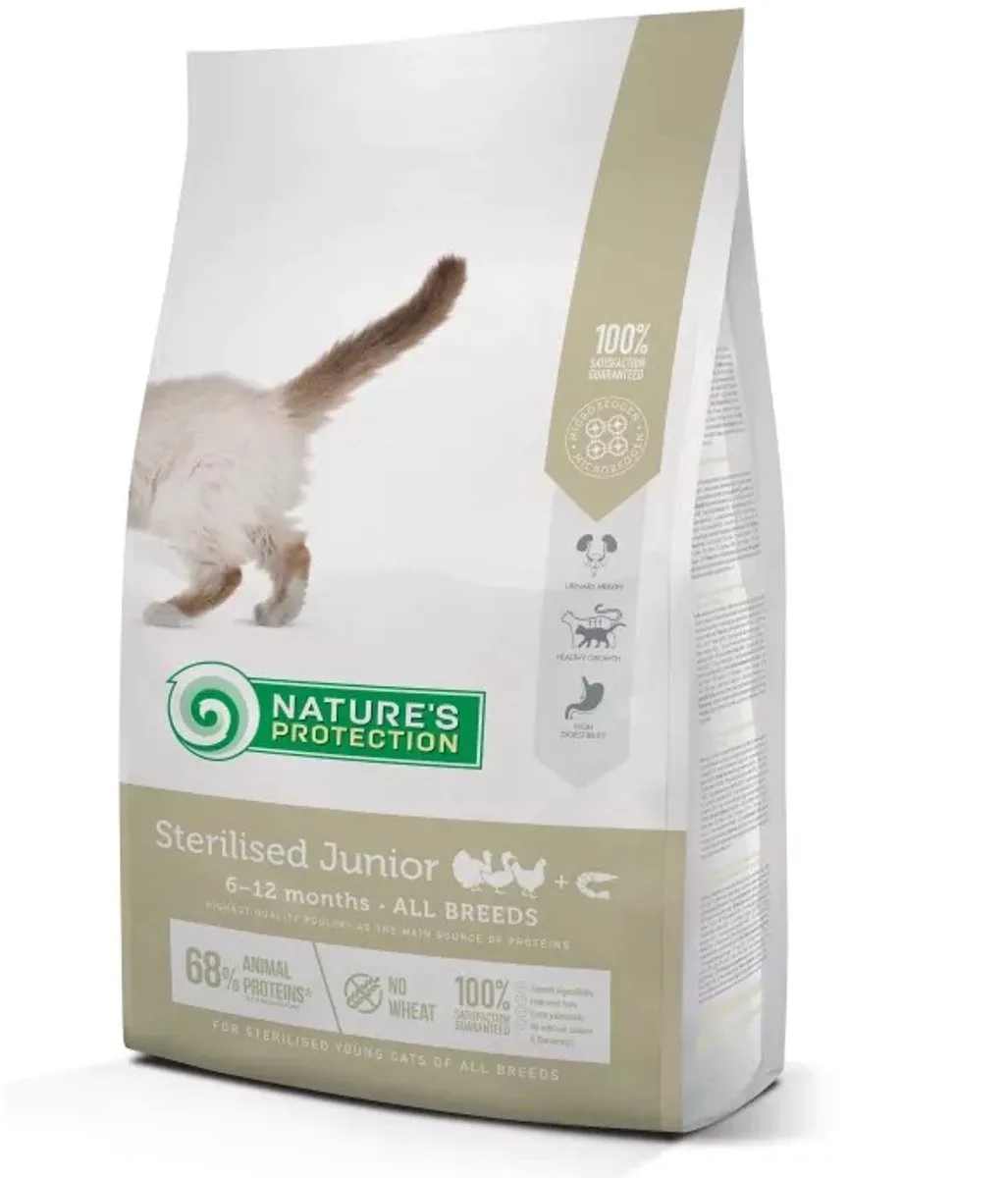 Super Premium - KAT - Alle rassen - Kitten Gesteriliseerd - met gevogelte & Krill - 2kg från Nature's Protection – produktbild