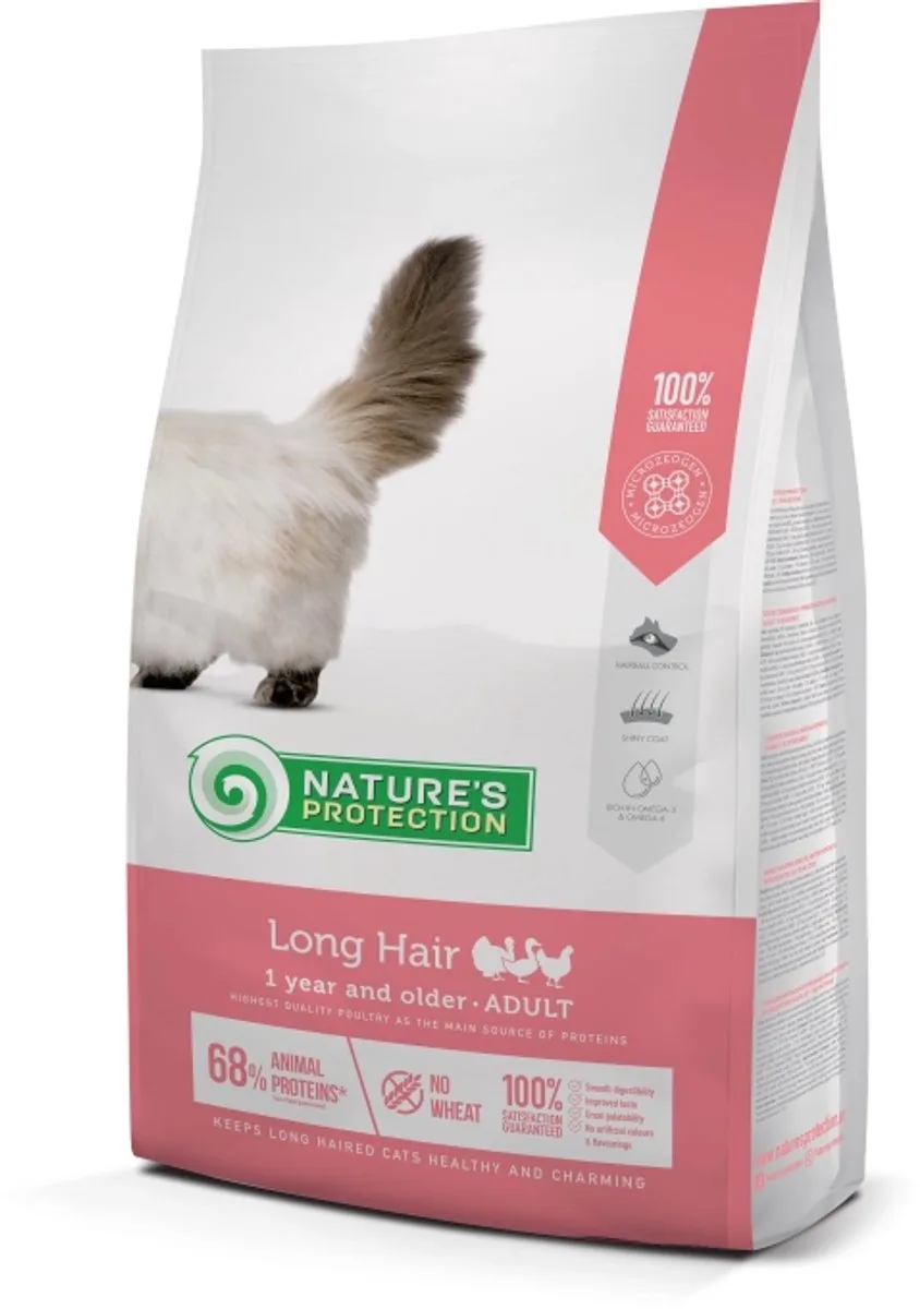 Super Premium - KAT - Langharige rassen - Adult - met gevogelte - 7kg by Nature's Protection – product photo