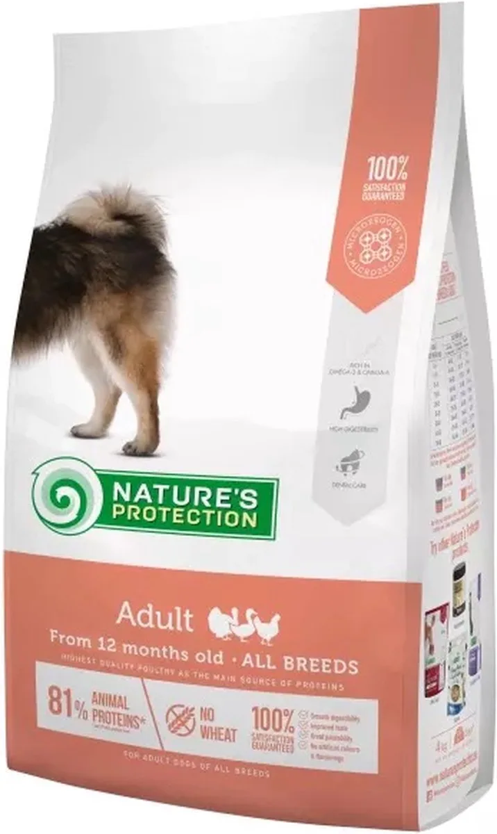 Super Premium - middelgrote rassen - volwassen hond - met gevogelte - 18 kg van Nature's Protection – productfoto