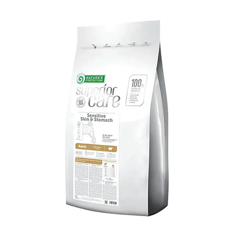 Superieure Verzorging Huid & Maag Volwassen Kleine Hond Lam Hondenvoer 10kg by Nature's Protection – product photo