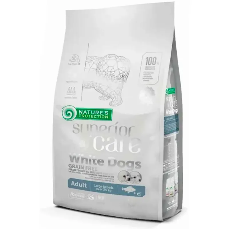 Superior Care White Dogs Adult Hondenvoer 10kg by Nature's Protection – product photo