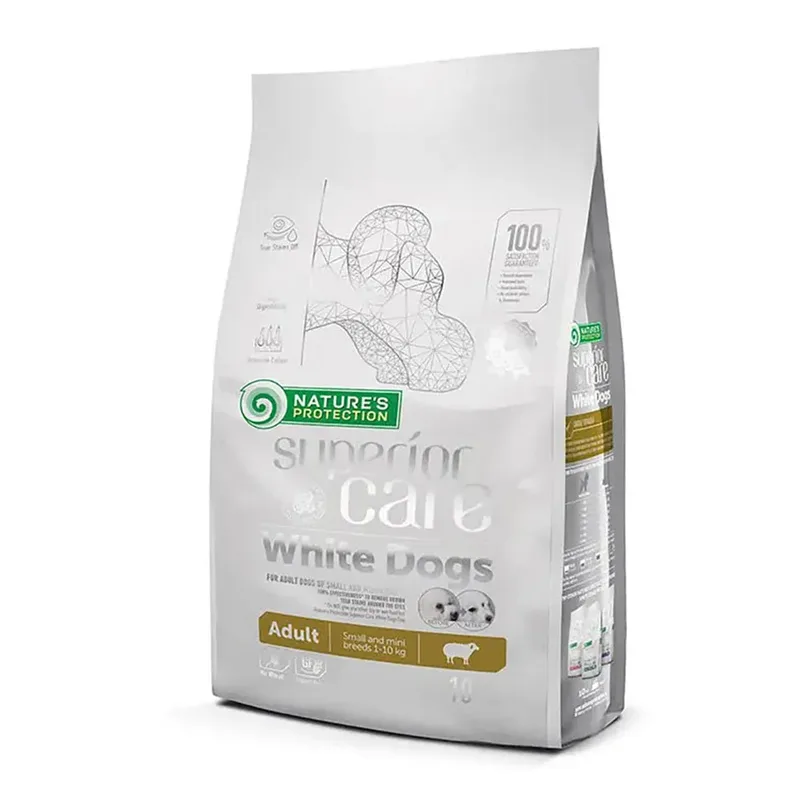 Weißer Hund Erwachsene Kleine Lamm Hundefutter 10kg von Nature's Protection – Produktfoto