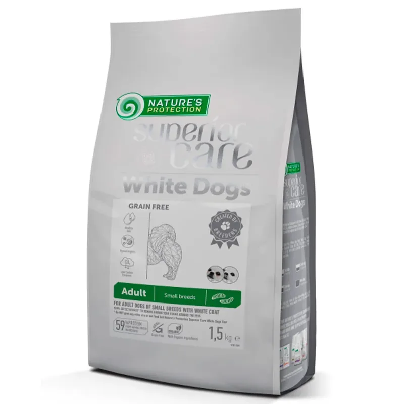Wit Hondenvoer Voor Kleine Volwassen Honden Met Insecten 1.5kg by Nature's Protection – product photo