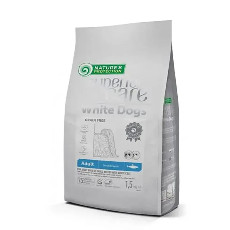 Nourriture Pour Chiens Adultes De Petite Taille Hareng Blanc 1.5kg de Nature's Protection – photo produit