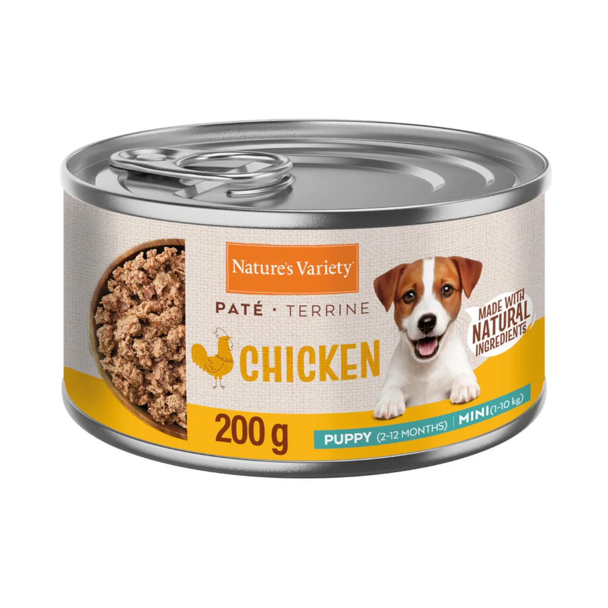 200g Nature's Variety Paté Mini Puppy Kip Hondenvoer nat de Nature's Variety – photo produit