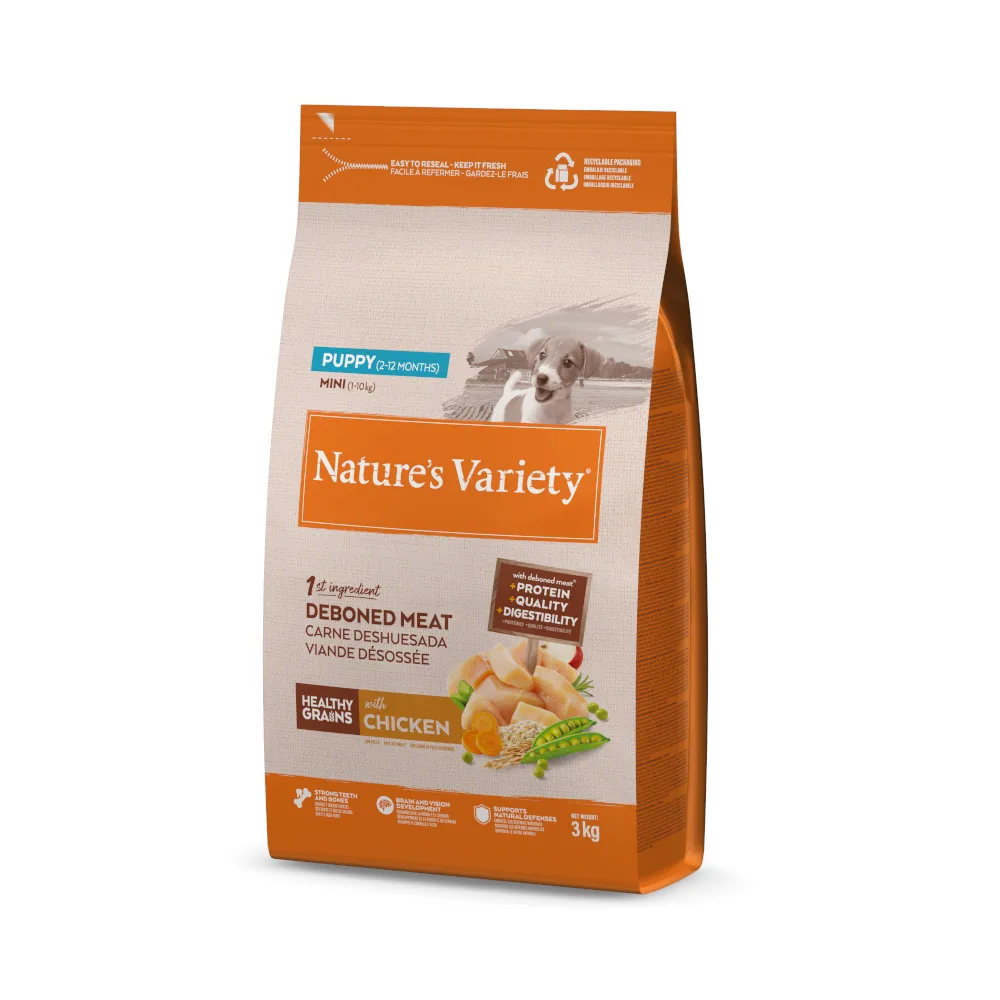 3kg Nature's Variety Healthy Grains Puppy Mini Kip droogvoer voor honden de Nature's Variety – photo produit