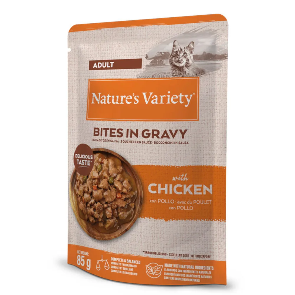 Bites in Saus 22 x 85 g Kattenvoer - met Kip by Nature's Variety – product photo