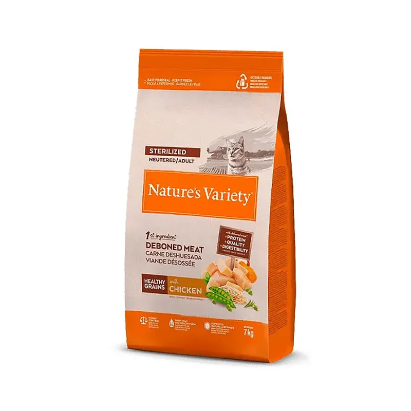 Gezond Gesteriliseerd Natvoer Voor Katten Met Kip 3kg fra Nature's Variety – produktbillede