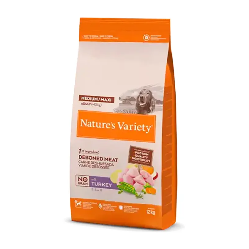 Graanvrije Hondenvoer Voor Volwassen Middelgrote/grote Rassen Met Kalkoen 3kg by Nature's Variety – product photo