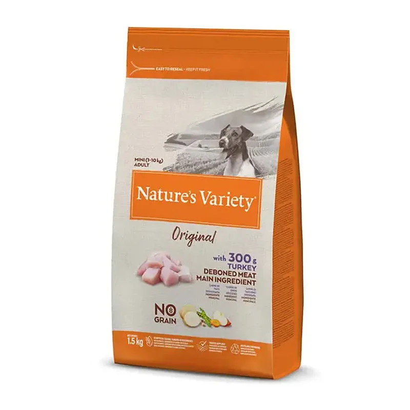 Herkomst Volwassen Mini Kalkoen Hondenvoer 1.5kg by Nature's Variety – product photo