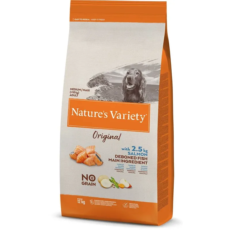 Nourriture Pour Chiens Adultes De Taille Moyenne/grande Au Saumon 12kg de Nature's Variety – photo produit