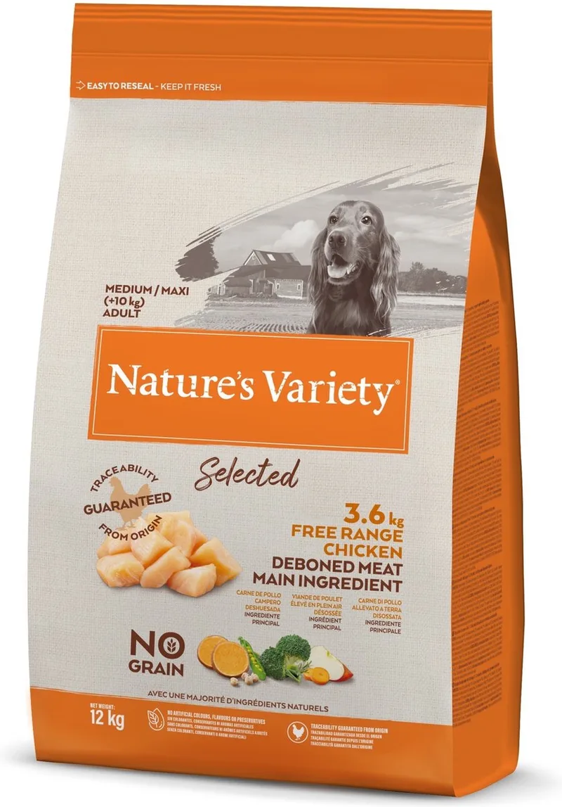 Hondenvoer Natures Variety - Graanvrij met Scharrelkip - 12kg voor Middelgrote Rassen de Nature's Variety – photo produit