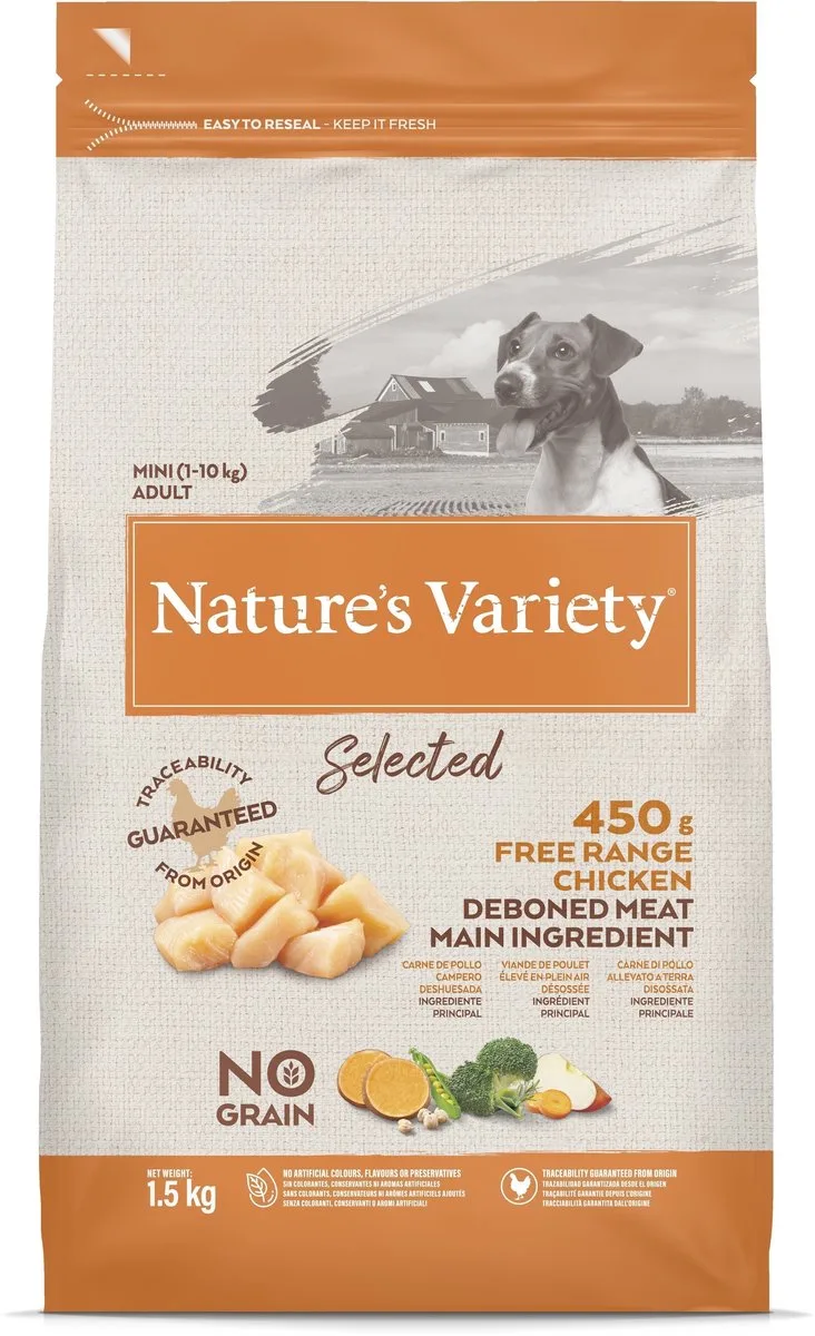 Selec Adult Mini Hundefutter Mit Huhn 1.5kg von Nature's Variety – Produktfoto