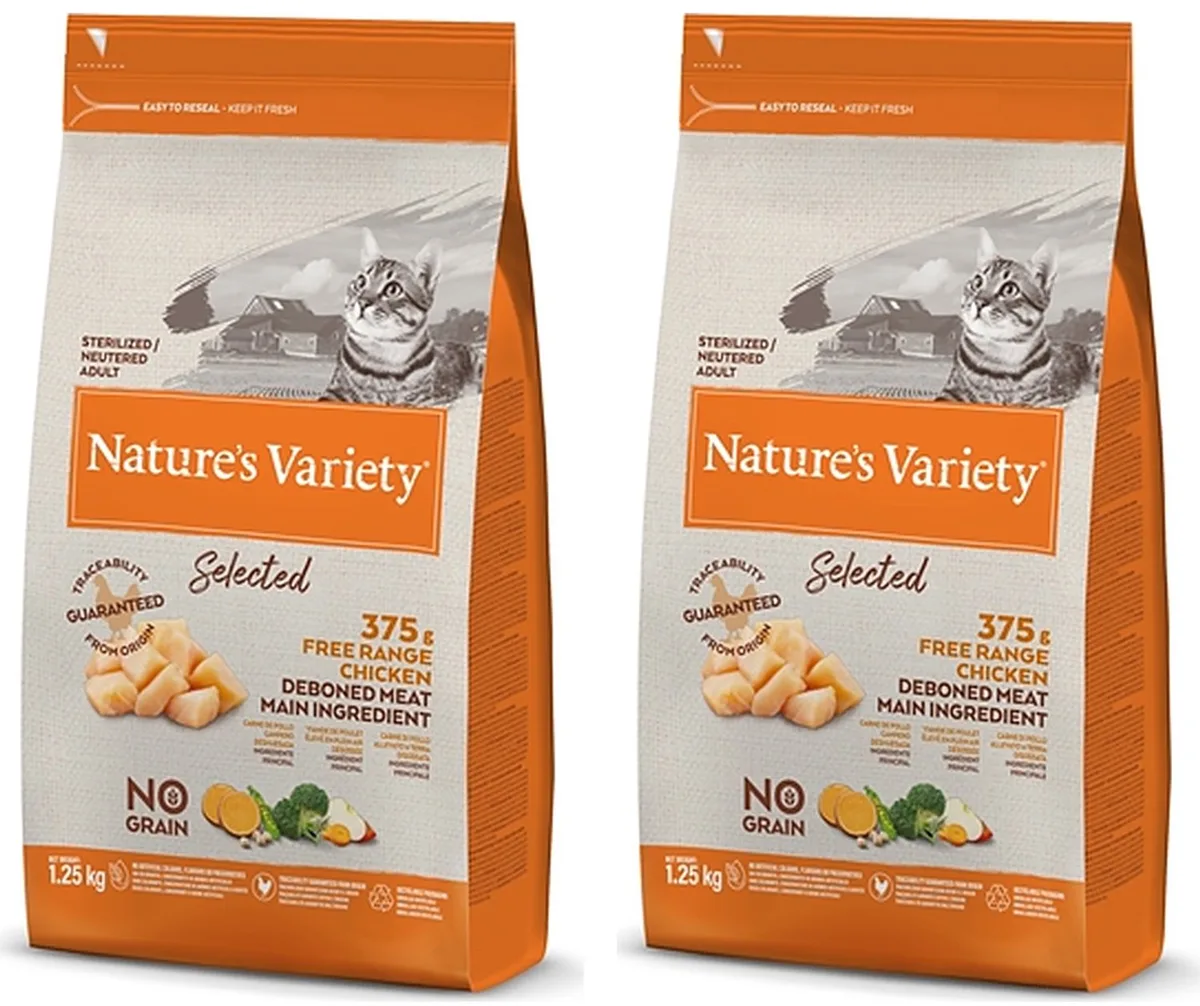 Kattenvoer Natures Variety - Sterilized Scharrelkip 1.25kg - 2 stuks - Multipack van Nature's Variety – productfoto