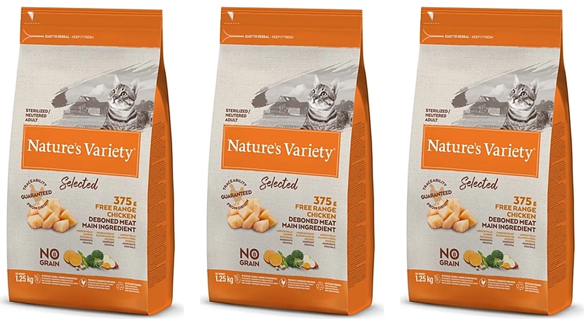 Kattenvoer Natures Variety - Sterilized Scharrelkip 1.25kg - 3 stuks - Multipack van Nature's Variety – productfoto