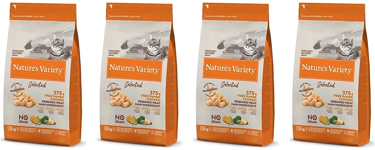 Kattenvoer Natures Variety - Sterilized Scharrelkip 1.25kg - 4 stuks - Multipack van Nature's Variety – productfoto