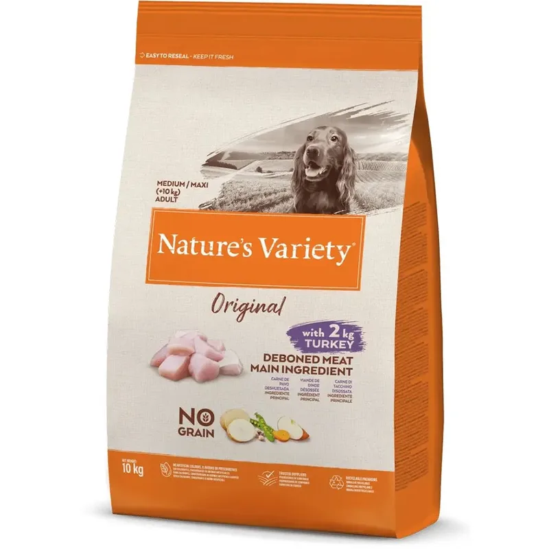 Nourriture Pour Chiens Original Canine Adulte Moyen/maxi Dinde 10kg de Nature's Variety – photo produit