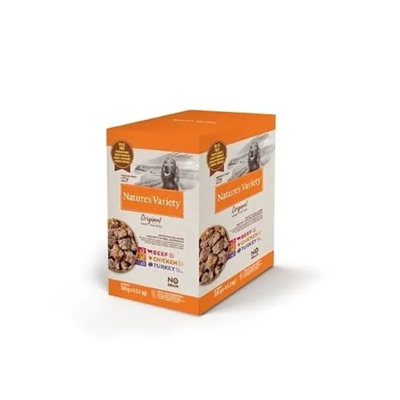 Original Canine Volwassen Hondenvoer Kip & Zalm Paté Pak 4x300g by Nature's Variety – product photo