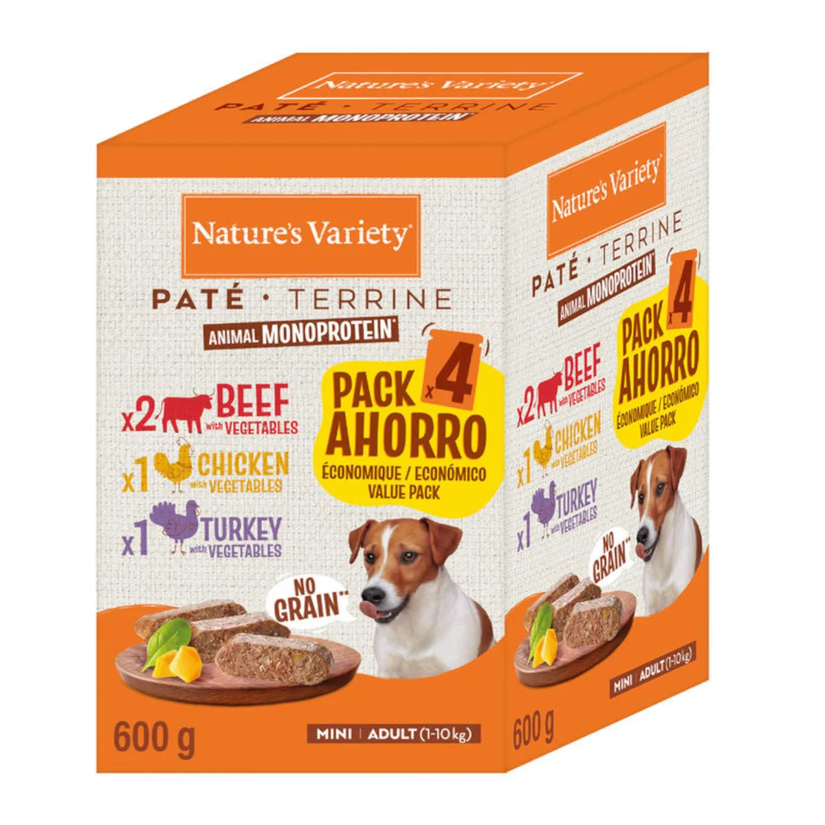 Mini Multipack Original Ternera, Pollo y Pavo 4x150 4x150 gr de Nature's Variety – photo produit