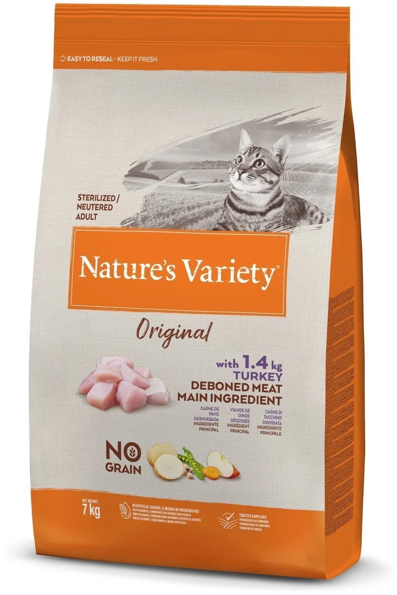 Original Sterilized Turkey No Grain Kattenvoer. de Nature's Variety – photo produit