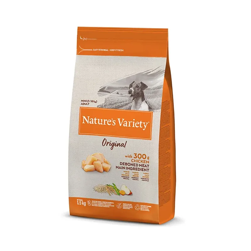 Origineel Hondenvoer Voor Volwassen Mini Honden Kip 1.5kg by Nature's Variety – product photo