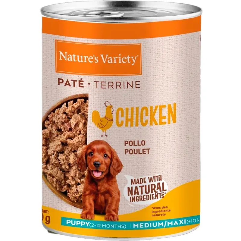 Pate Puppy Med/maxi Kip Natvoer Voor Honden 12x400g by Nature's Variety – product photo 1 of 2