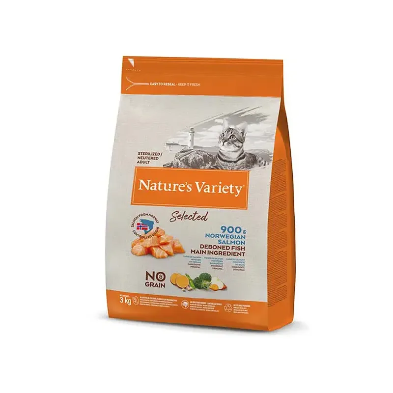 Selec Adult Steril Salmon 3kg Kattenvoer de Nature's Variety – photo produit
