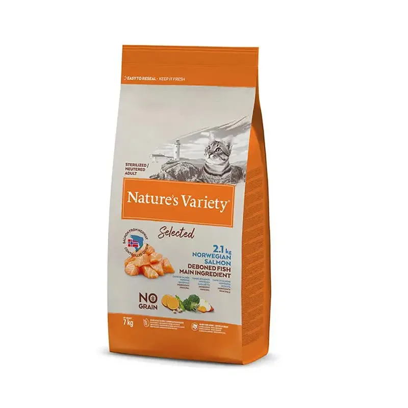 Selec Adult Steril Salmon 7kg Kattenvoer de Nature's Variety – photo produit