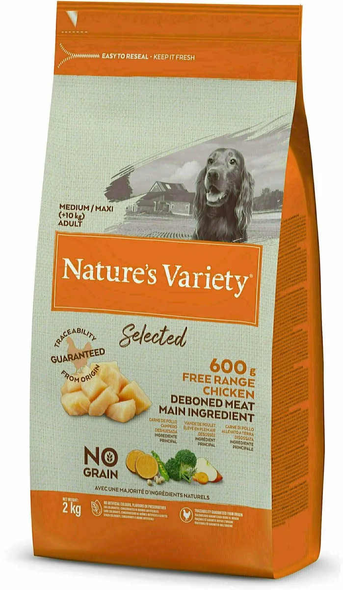 Selected Adult Medium Maxi Free Range Chicken Hondenvoer de Nature's Variety – photo produit
