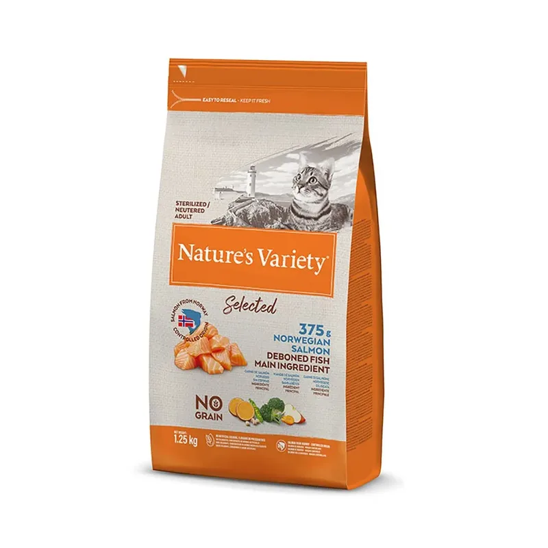 Selected Feline Adult Zalm Kattenvoer 1.25kg von Nature's Variety – Produktfoto