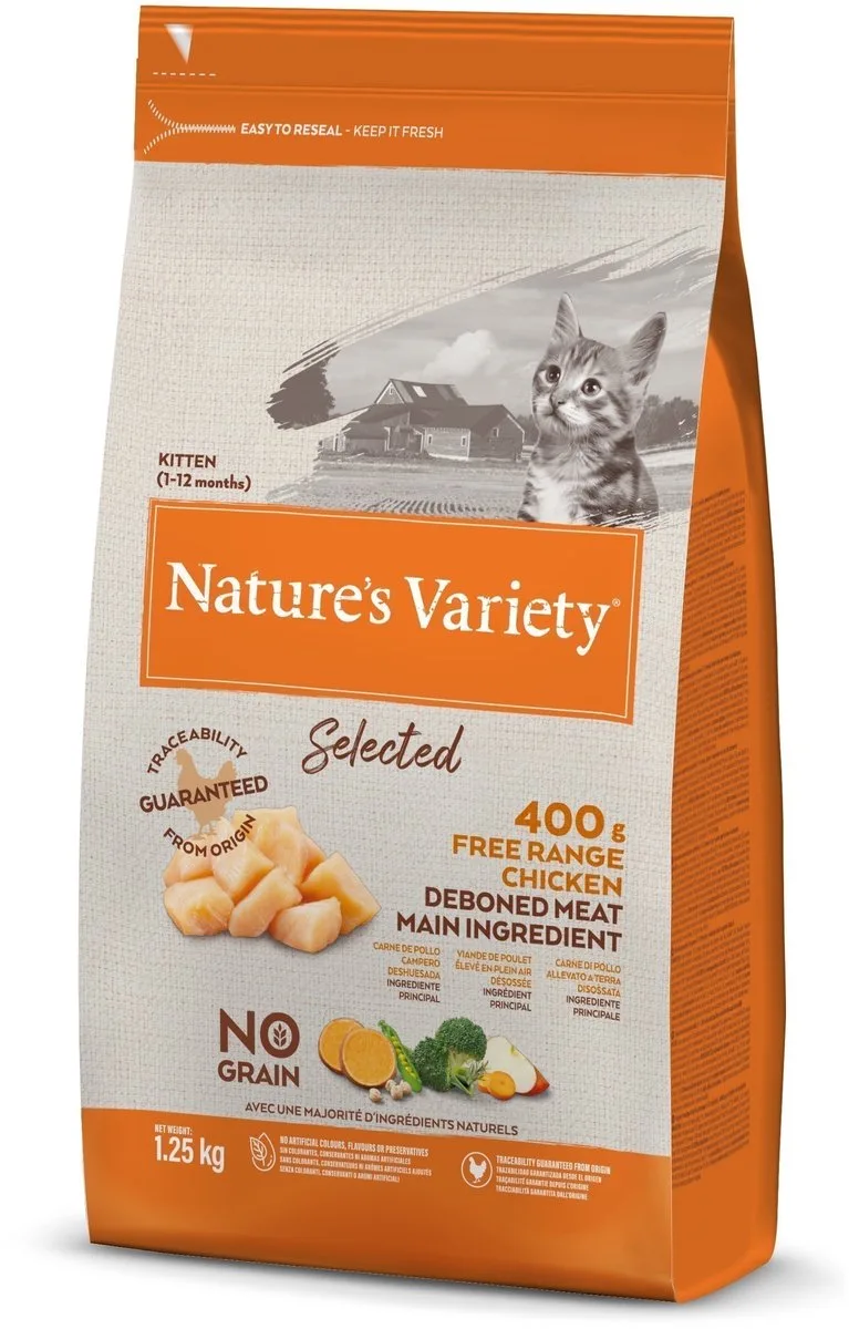Selected Kitten Free Range Chicken Kattenvoer. de Nature's Variety – photo produit
