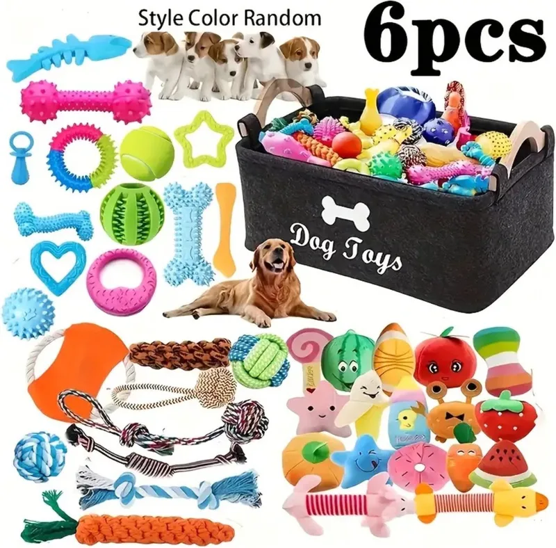 Honden Speelgoed - Hond - Speelgoed - Dog Toy - Pluche by Nivard in 6st – product photo