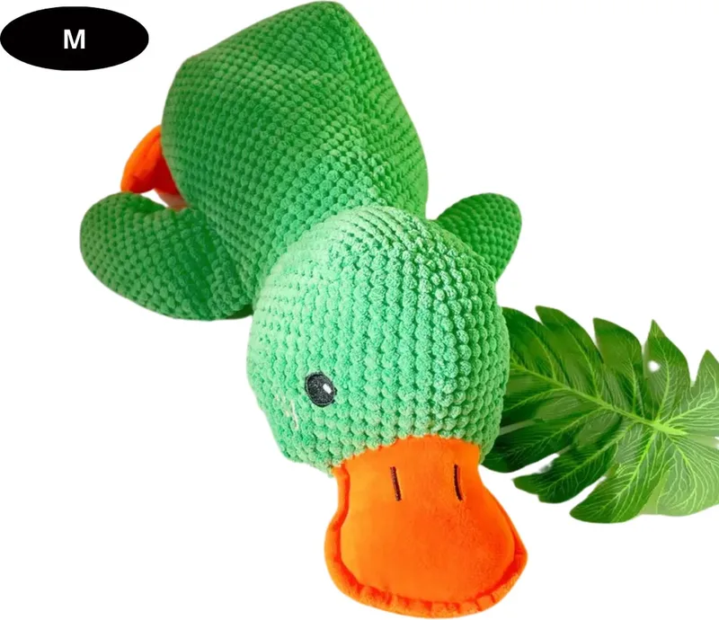 Honden Speelgoed - Hond - Speelgoed - Dog Toy - Pluche - Eend - Groen - Medium de Nivard en Groen – Medium – photo produit