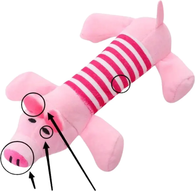 Honden Speelgoed - Hond - Speelgoed - Dog Toy - Pluche de Nivard en Varken – photo produit
