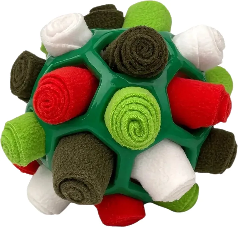 Honden Speelgoed - Hond - Speelgoed - Dog Toy - Snuffelbal von Nivard in Kerst – Produktfoto