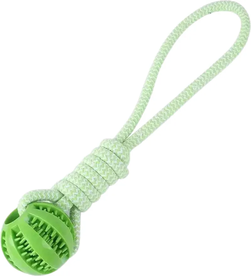 Honden Speelgoed - Hond - Speelgoed - Dog Toy - Touw Met Bal - Groen - Klein by Nivard in Groen – Klein – product photo