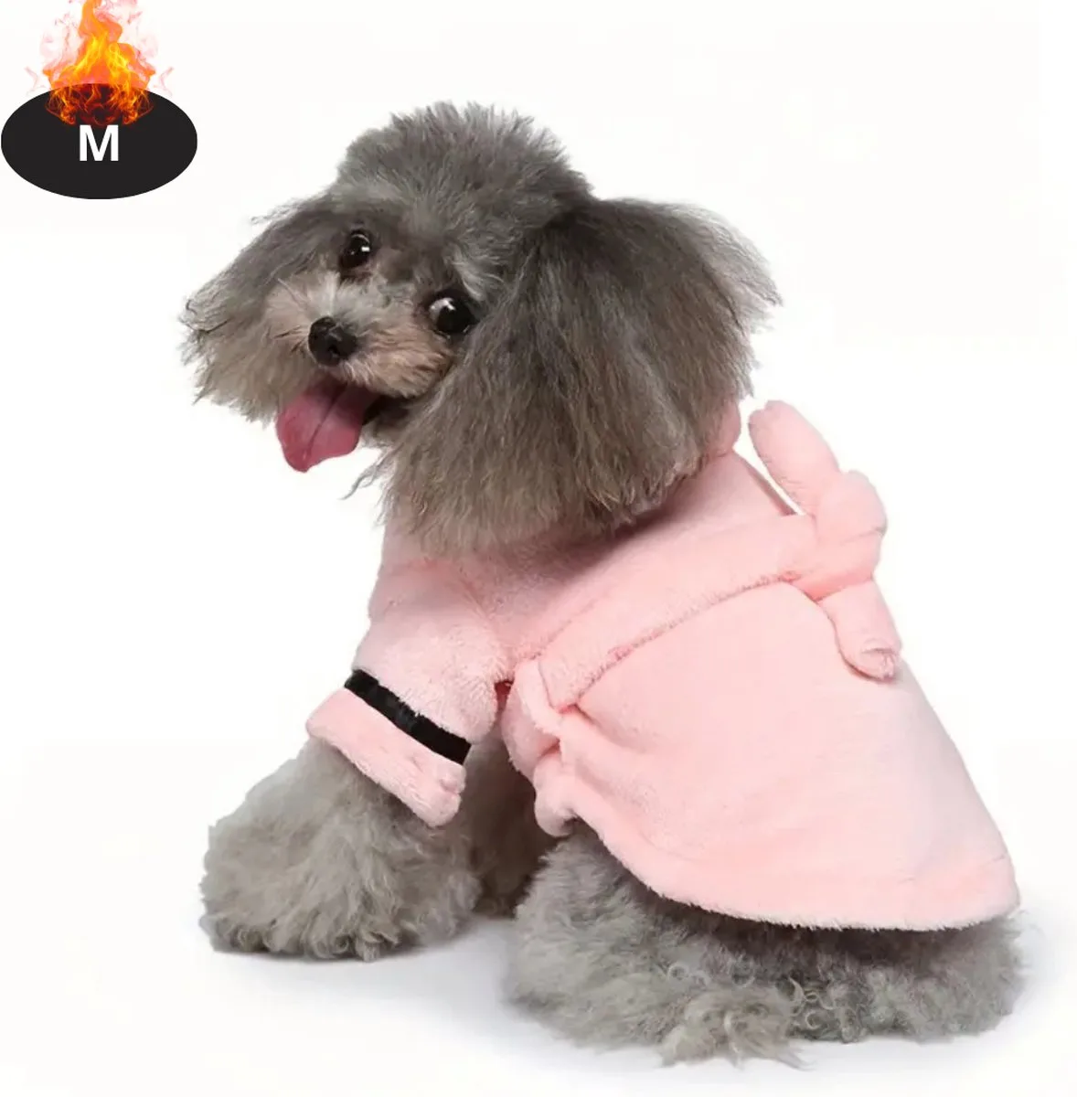 Hondenbadjas - Hondenhanddoek - Voor Honden - Hondenkleding - Hondentrui - Hoodie - Hondenshirt - M de Nivard en Rose – photo produit