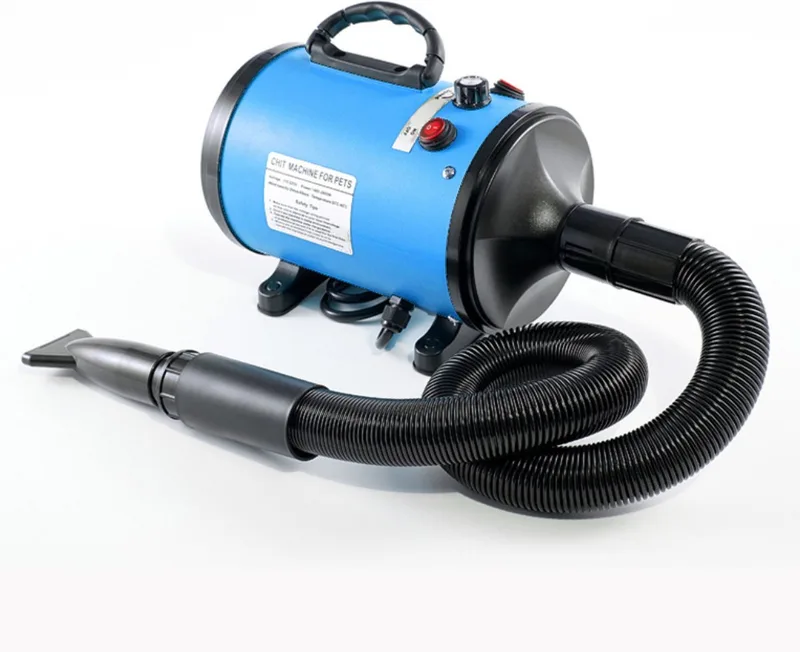 Hondenfohn - Hondenkam - Hondenborstel -Langhaar - Korthaar - Dog Brush - Haardroger Hond - Katten - Ontharing - Waterblazer de Nivard en Bleu – photo produit