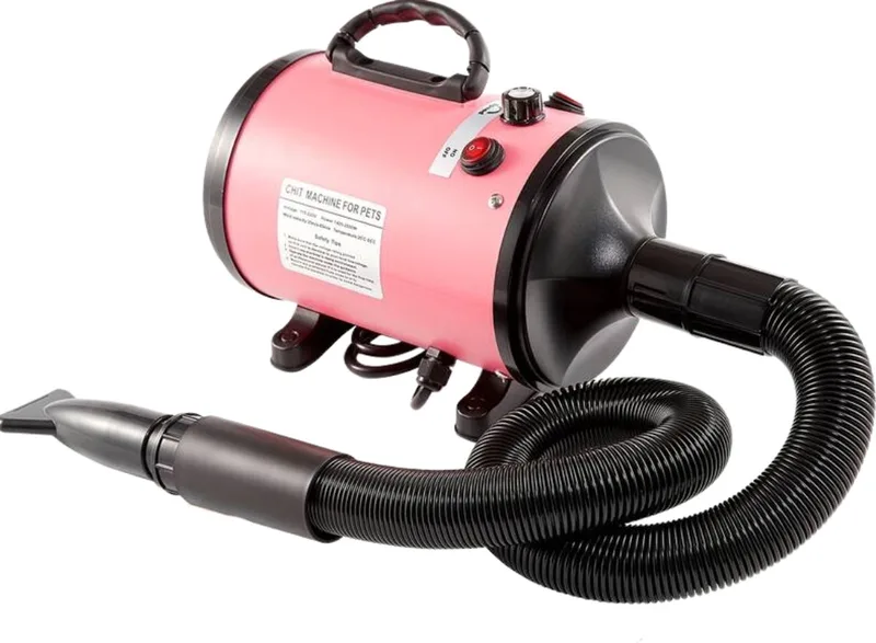 Hondenfohn - Hondenkam - Hondenborstel -Langhaar - Korthaar - Dog Brush - Haardroger Hond - Katten - Ontharing - Waterblazer de Nivard en Rose – photo produit