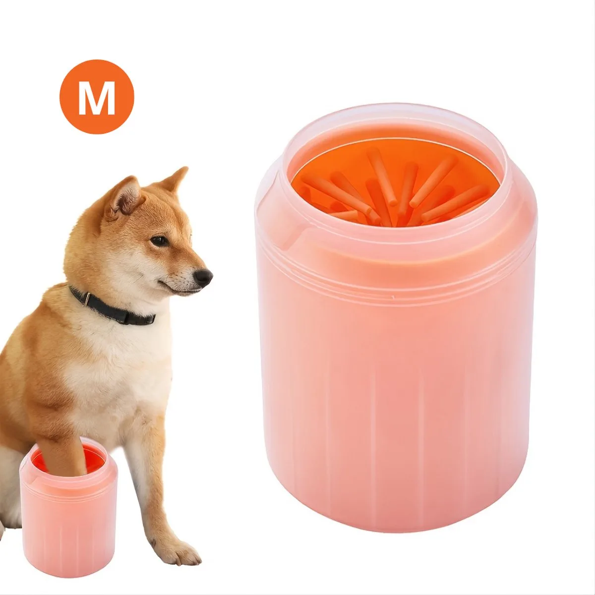 Hondenpoten Reiniger - Hondenpoten Schoonmaken - Honden Verzorging - Potenreiniger Hond - Poot Reiniger - Maat M från Nivard i Orange – produktbild