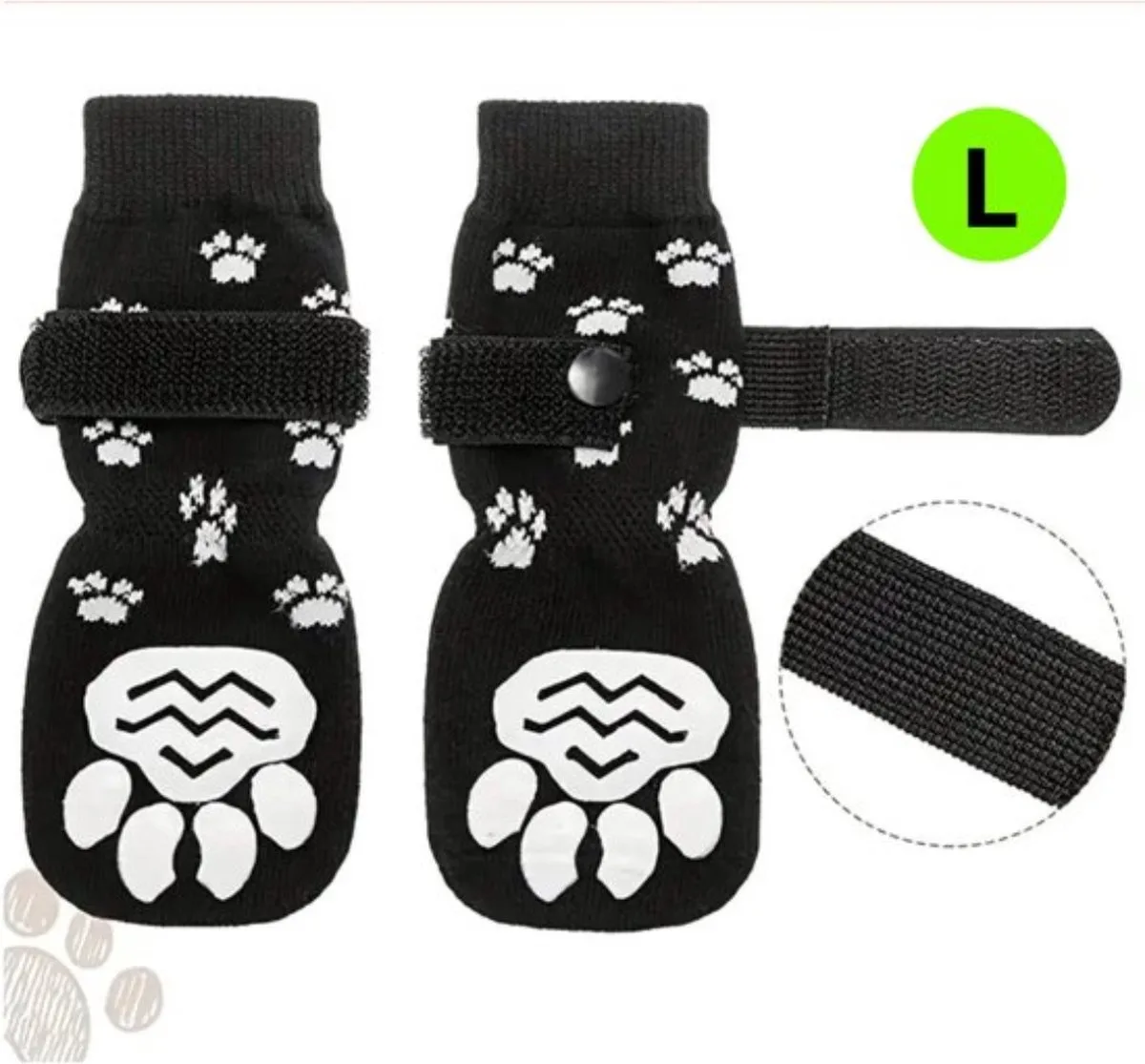 Hondenschoenen Pootbeschermer - Hondenschoenen - 4 Stuks - Hondenschoentjes - Pootbescherming Hond - L de Nivard en Noir – photo produit